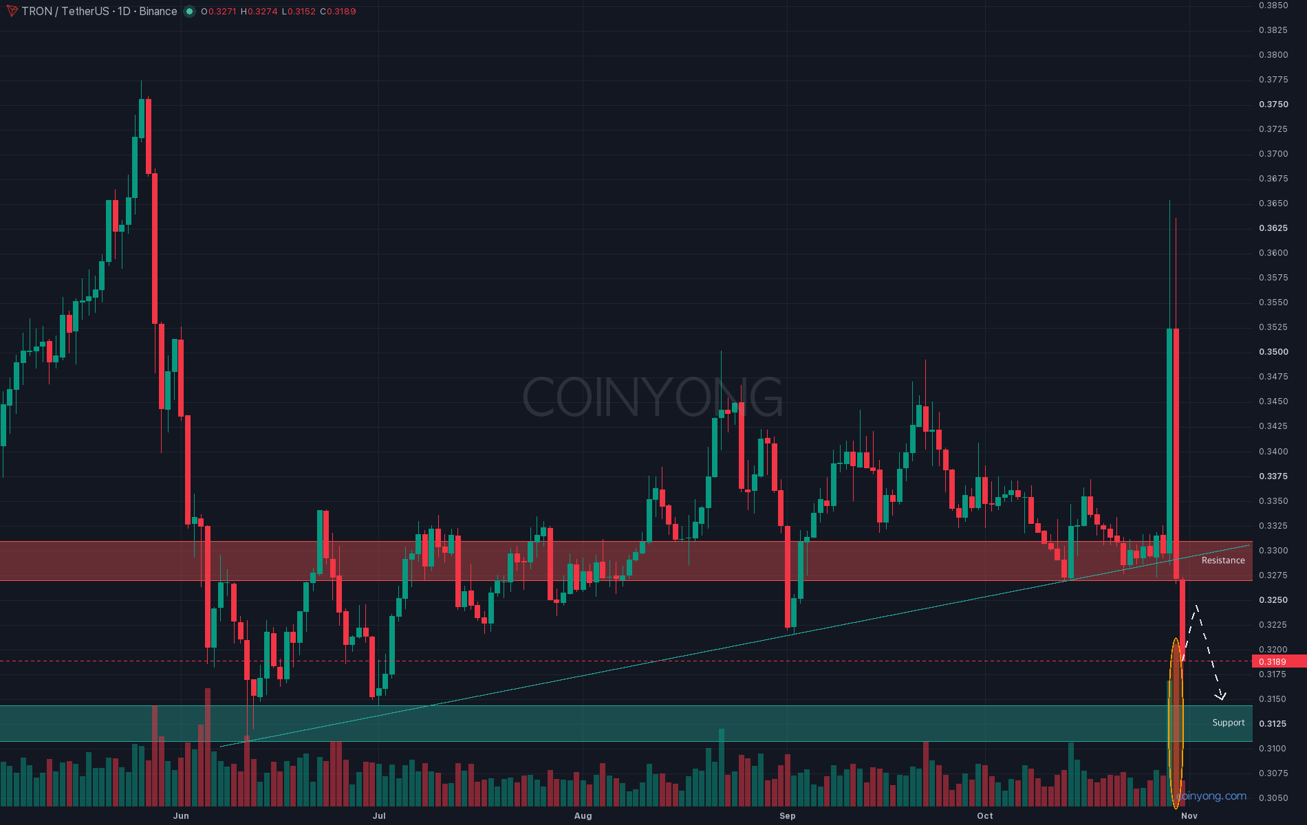TRX analysis chart
