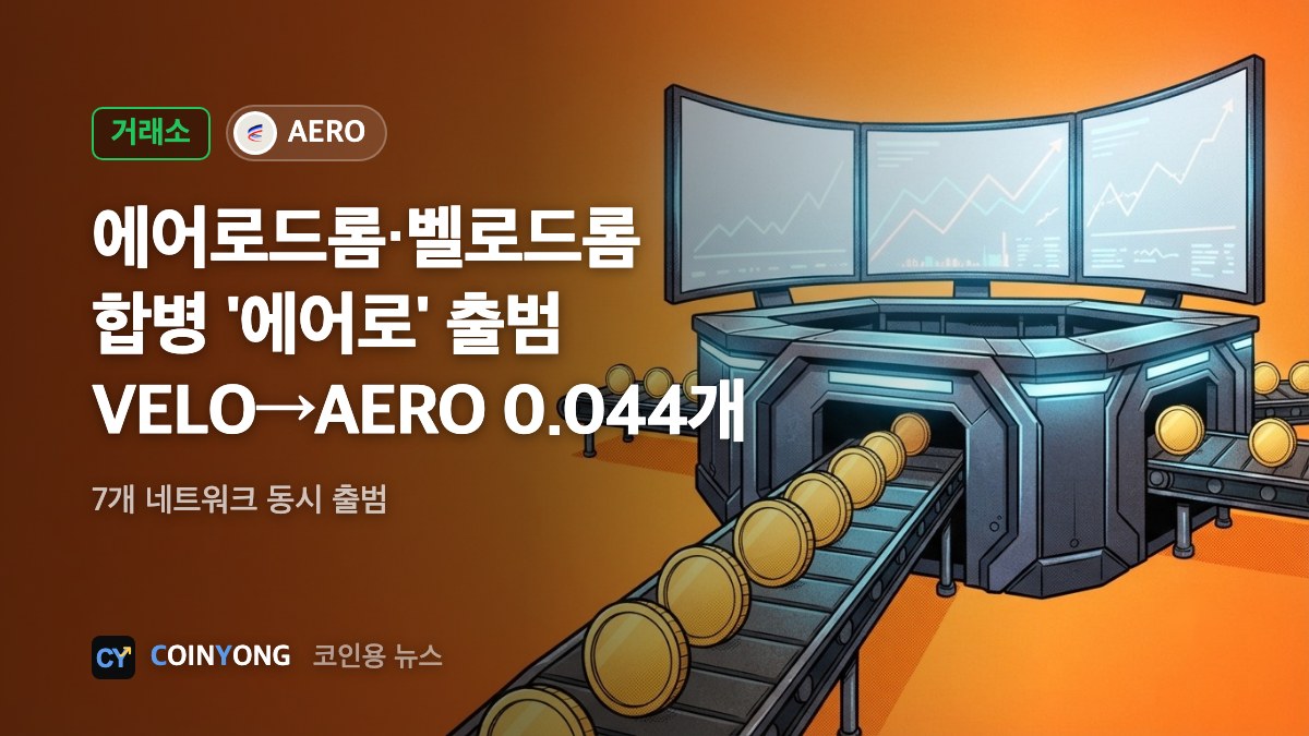 에어로드롬·벨로드롬, '에어로'로 합병 출범…VELO 0.044 비율