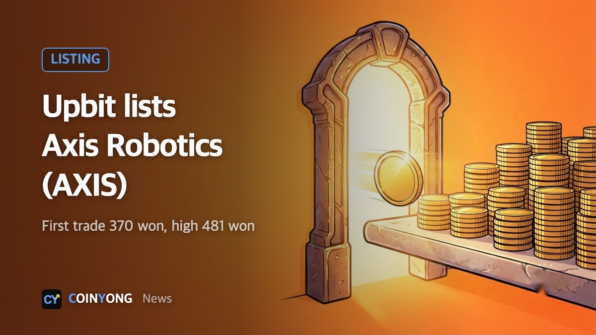 Upbit lists Axis Robotics (AXIS), won-market turnover tops 29 billion won in 30 minutes