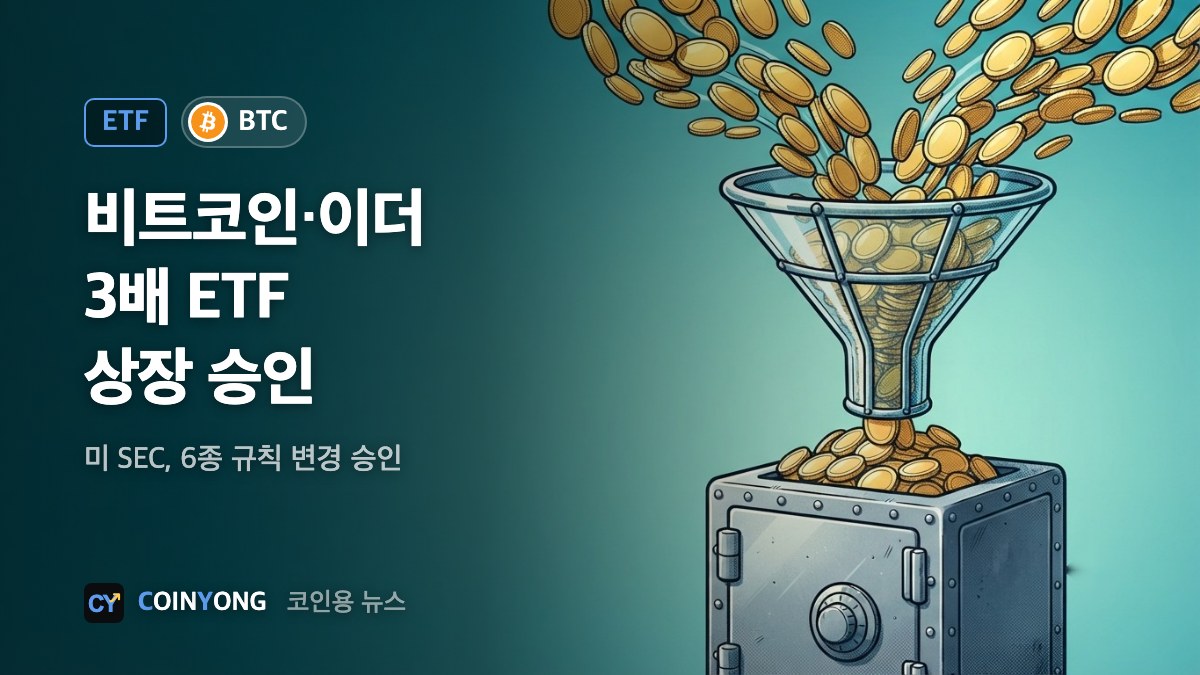 미 SEC, 비트코인·이더리움 3배 레버리지 ETF 상장 승인