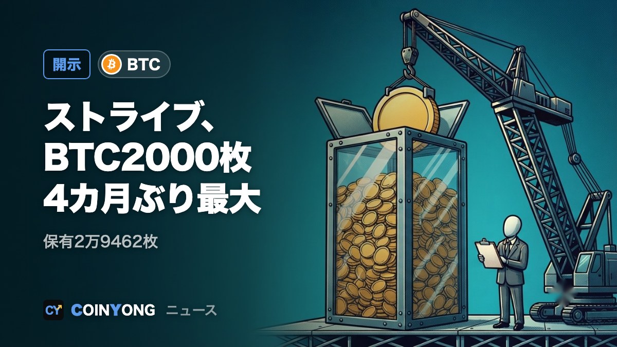 ストライブ、BTC2000枚を買い増し 4カ月ぶりの最大規模