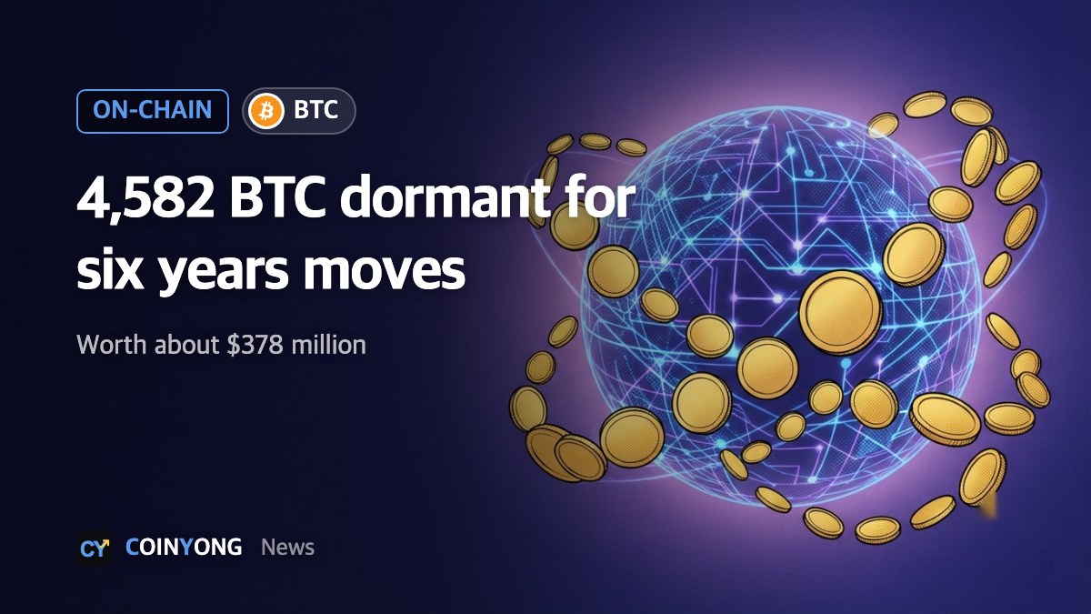 Bitcoin wallet dormant for six years moves all 4,582 BTC to five new addresses