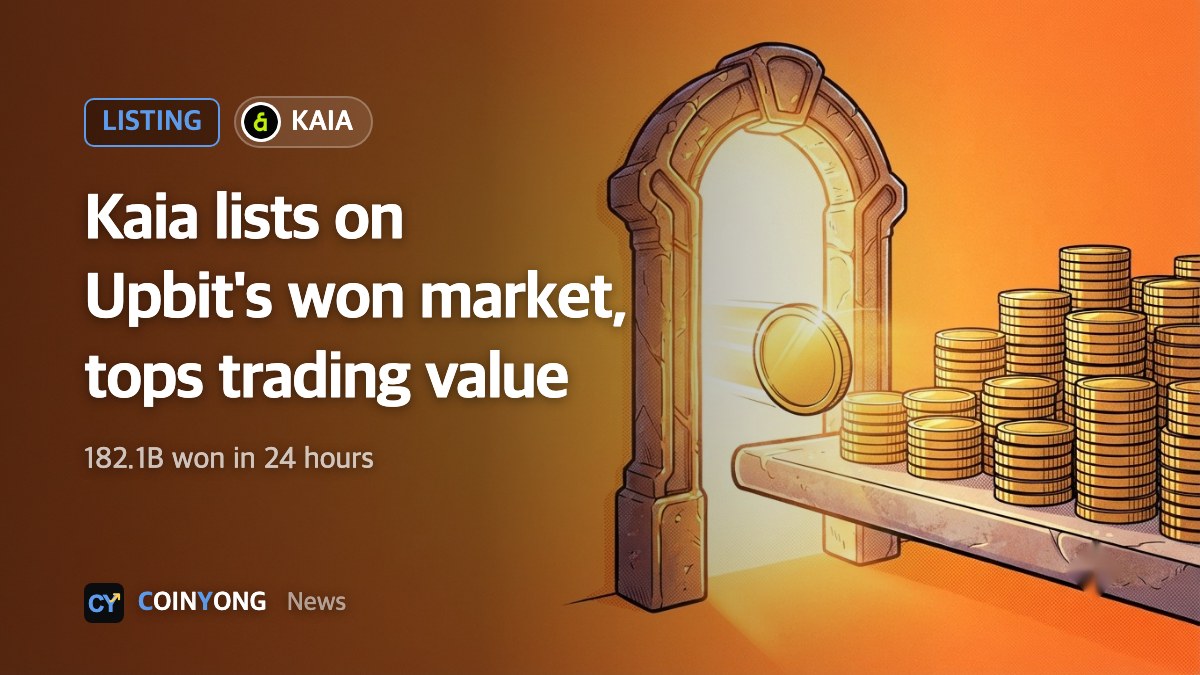 Kaia lists on Upbit's Korean won market, tops trading value within a day