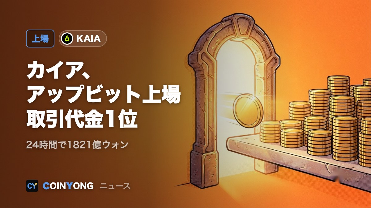カイア(KAIA)、アップビットのウォン建て市場に上場 1日で取引代金1位