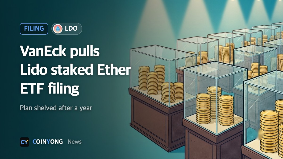 VanEck withdraws filing for Lido staked Ether ETF a year after first submission