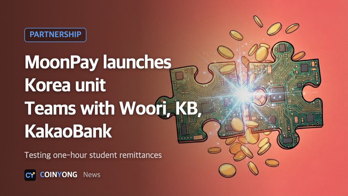 MoonPay launches Korea unit, explores stablecoin and remittance deals with Woori, KB and KakaoBank