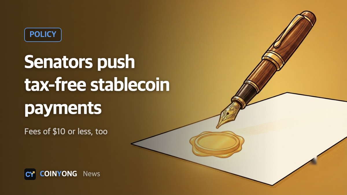 Senate bill would exempt stablecoin payments and crypto fees of $10 or less from tax