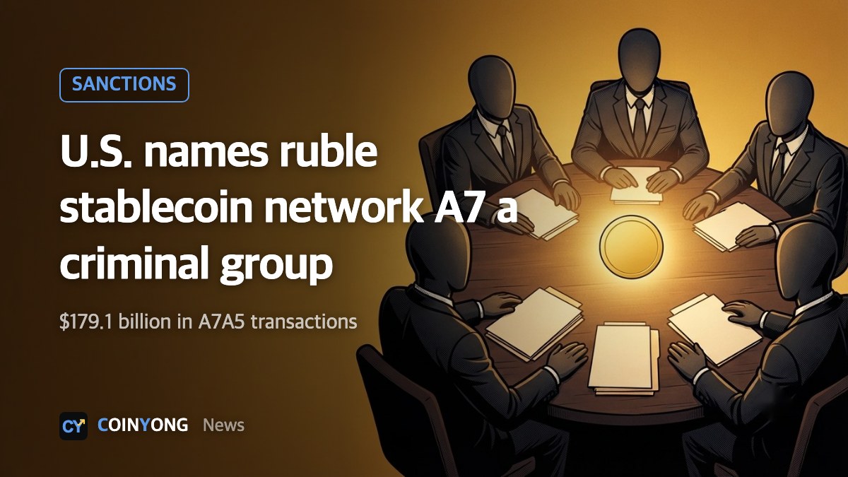 U.S. Treasury designates A7, the network behind ruble stablecoin A7A5, a criminal organization