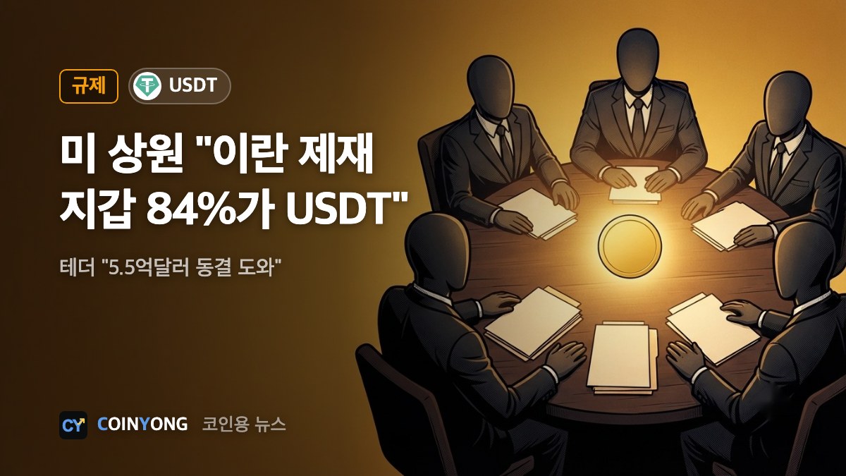 미 상원 "이란 제재 지갑 84% USDT"…테더 "5.5억달러 동결"