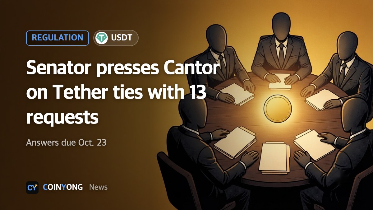 Senator Blumenthal presses Cantor Fitzgerald on Tether ties, sets Oct. 23 deadline